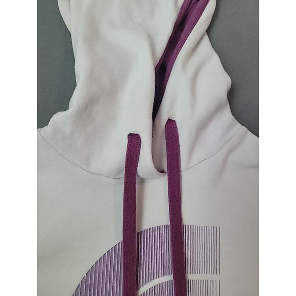 The North Face Women’s Trivert Hoodie M White Purple Logo - Picture 4 of 12